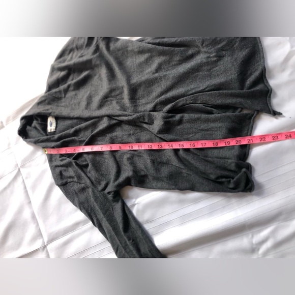 Dark Grey Open Front Lightweight Cardigan - Picture 4 of 12